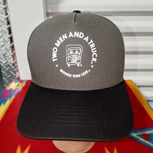 Two Men And A Truck Movers Who Care Snapback Hat Cap Gray Employee/Uniform New